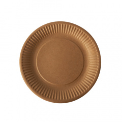100 Teller, Pappe pure rund Ø 19 cm braun