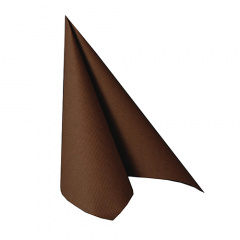 20 Servietten -ROYAL Collection- 1/4-Falz 33 cm x 33 cm braun