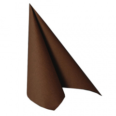 20 Servietten -ROYAL Collection- 1/4-Falz 40 cm x 40 cm braun