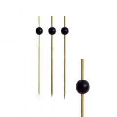 250 Fingerfood - Spieße 12,5 cm -Black Pearl-