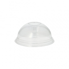 50 Dom-Deckel -Hurricane-, PET rund Ø 9,5 cm 4,5 cm glasklar -ohne Lochung-