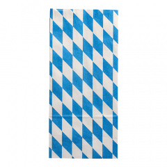 100 Hähnchenbeutel, Papier mit Alu-Einlage 28 cm x 13 cm x 8 cm -Bayrisch blau- 1/1