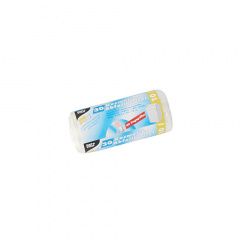 30 Müllbeutel mit Tragegriffen, HDPE 10 l 42 cm x 39,5 cm transparent