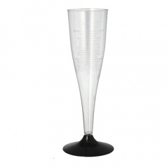6 Stiel-Gläser für Sekt, PS 0,1 l Ø 5 cm 17,5 cm glasklar