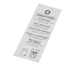 200 Hygienebeutel 28 cm x 11 cm x 5,5 cm weiss -bedruckt-