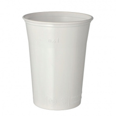 25 Trinkbecher, PS 0,4 l Ø 9,5 cm 12 cm weiss