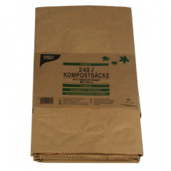 2 Kompostsäcke, 2-lagiges Kraftpapier 240 l 115 cm x 80 cm x 35 cm braun