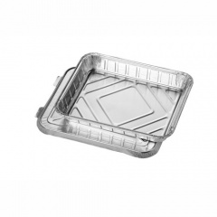 50 Menüschalen + Deckel, Alu ungeteilt 930 ml 22,7 cm x 17,7 cm x 3 cm