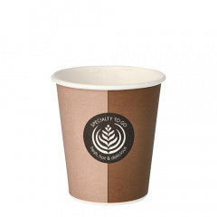 50 Trinkbecher, Pappe -To Go- 0,2 l Ø 8 cm 9,1 cm Einweg Kaffeebecher