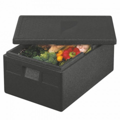 Isolier-Transportbehälter, EPP 68,5 cm x 48,5 cm x 36 cm schwarz -Euro-Norm-