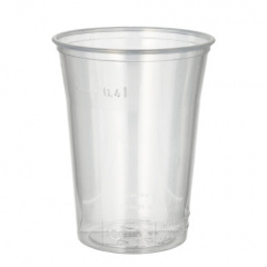 75 Trinkbecher, PS 0,4 l Ø 9,5 cm 12 cm klar mit Schaumrand