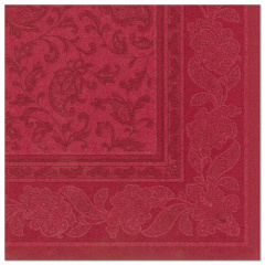 20 Servietten \ROYAL Collection\ 1/4-Falz 40 cm x 40 cm bordeaux \Ornaments\- 17052