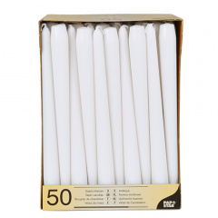 50 Leuchterkerzen Ø 2,2 cm 25 cm weiss