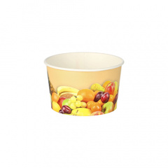 200 Eisbecher, Pappe rund 125 ml Ø 8 cm 4,8 cm -Früchte-