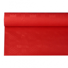 Papiertischtuch mit Damastprägung 8 m x 1,2 m rot