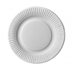 25 Teller, Pappe -pure- rund Ø 19 cm weiss