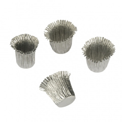 18 Kerzenhülsen Ø 1,9 cm 2,7 cm silber