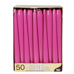 50 Leuchterkerzen Ø 2,2 cm 25 cm fuchsia