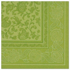 20 Servietten \ROYAL Collection\ 1/4-Falz 40 cm x 40 cm olivgrün \Ornaments\- 81793
