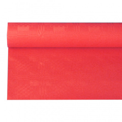 Papiertischtuch mit Damastprägung 6 m x 1,2 m rot