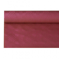 Papiertischtuch mit Damastprägung 6 m x 1,2 m bordeaux