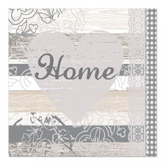 20 Servietten, 3-lagig 1/4-Falz 33 cm x 33 cm Home