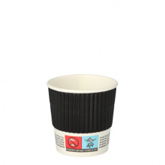 25 Trinkbecher, Pappe To Go 0,1 l Ø 6 cm · 6 cm Ripple Wall