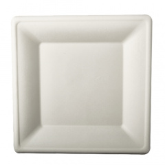 100 Teller, Zuckerrohr pure eckig 26 cm x 26 cm weiss