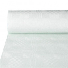 Papiertischtuch mit Damastprägung 50 m x 1 m weiss