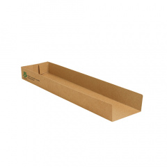 80 Snacktrays, Pappe pure 3 cm x 7,3 cm x 28,5 cm braun 100% Fair