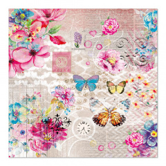 20 Servietten, 3-lagig 1/4-Falz 33 cm x 33 cm Nora