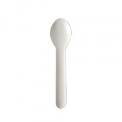 100 Kaffeelöffel, Papier pure 13 cm weiss
